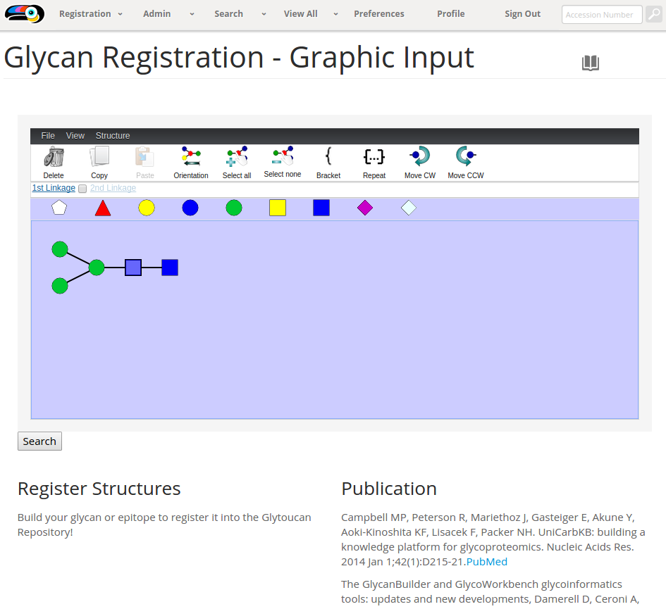 Glytoucan Graphical Interface